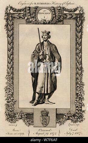 'Edward I', (1239-1307), c1787. Artist: Unknown. Stock Photo