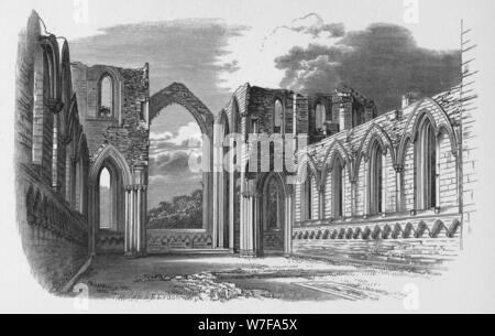 'The Choir', Fountains Abbey, c1880, (1897). Artist: Alexander Francis Lydon. Stock Photo