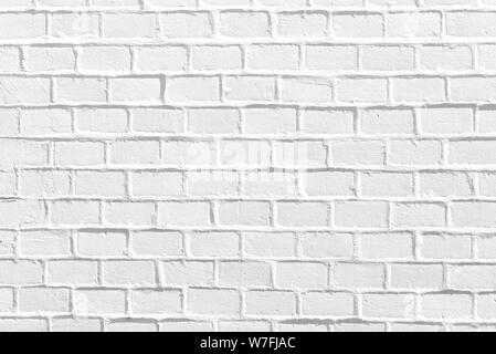 White clean brick wall, as texture, background or backdrop, high resolution picture Stock Photo