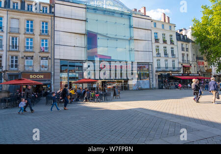 Nantes, France - May 12, 2019: The cinema Gaumont located in the heart of the Nantes city, France Stock Photo