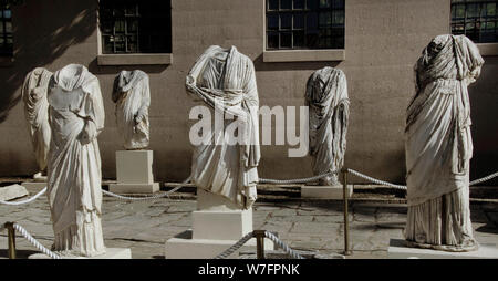 Greece. Statues in the Archaeological Museum of Ancient Corinth. Stock Photo
