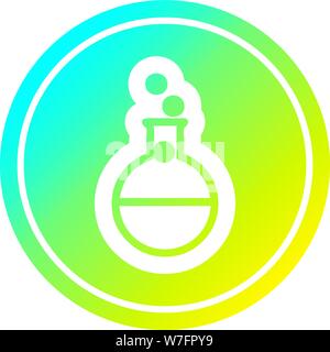 science experiment circular icon with cool gradient finish Stock Vector ...