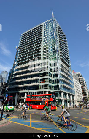 One Commercial Street junction, Whitechapel High St, Leman St, Shadwell, East Aldgate, East London, United Kingdom Stock Photo