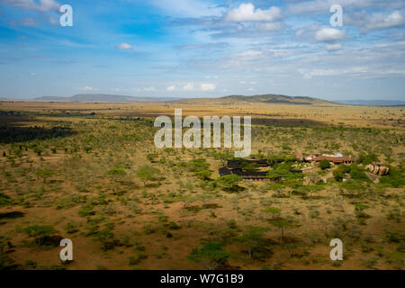 aerial photography of the grassland in Serengeti National Park, Tanzania