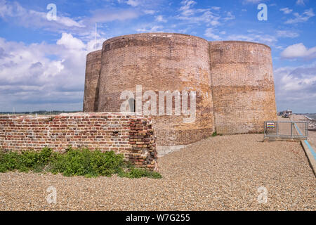 The Martello Tower, a Napoleonic era defensive structure at Aldeburgh, Suffolk, England, UK. Stock Photo