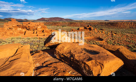 Overview of Wupatki ruins, Wupatki National Monument, Arizona USA Stock Photo