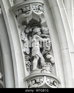 Architectural details, the Woolworth Building, New York, New York Stock Photo