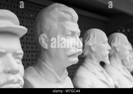 Marble bust of Joseph Vissarionovich Stalin. Stock Photo