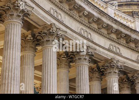 Abstract view of neoclassical fluted columns, bases and steps of the US ...