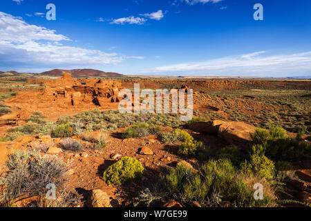 Overview of Wupatki ruins, Wupatki National Monument, Arizona USA Stock Photo