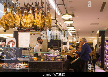 Paris, France, Bio Italian Ham Palma, Luxury Food Shopping in French  Department Store, Au Bon Marché, La Grande Epicerie. - SuperStock