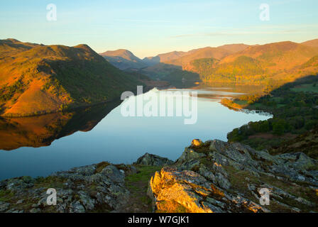 Early morning light over Ullswater in the Lake District National Park Stock Photo