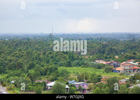 Forest near Kuching Malaysia landscape at cloudy day Stock Photo