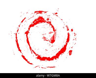 red grunge curl, on white Stock Vector