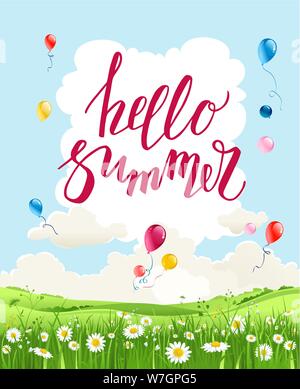 Summer vector landscape Stock Vector