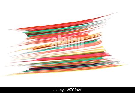 brush stroke colorful on white Stock Vector