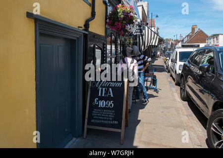 Tudor Tea Rooms and restaurant in Whitstable, Kent, UK Stock Photo