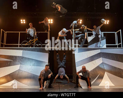 Edinburgh, Scotland. UK. 6rd August 2019. Press call  ISH Dance Collective Elements of Freestyle part of Edinburgh Fringe Festival 2019. Credit Andrew Eaton/Alamy Live News. Stock Photo