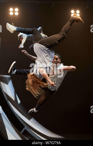 Edinburgh, Scotland. UK. 6rd August 2019. Press call  ISH Dance Collective Elements of Freestyle part of Edinburgh Fringe Festival 2019. Credit Andrew Eaton/Alamy Live News. Stock Photo