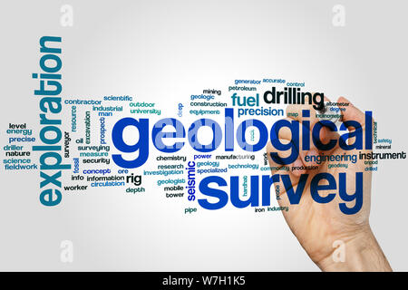 Geological survey word cloud concept Stock Photo