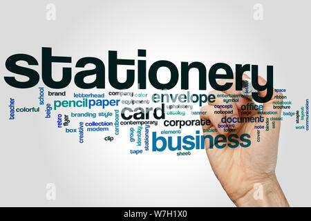 Stationery word cloud concept Stock Photo