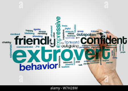 Extrovert concept word cloud background Stock Photo