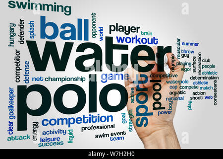 Water polo word cloud concept Stock Photo