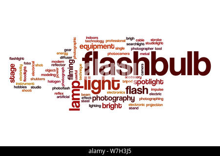 Flashbulb word cloud Stock Photo