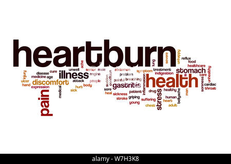 Heartburn word cloud Stock Photo