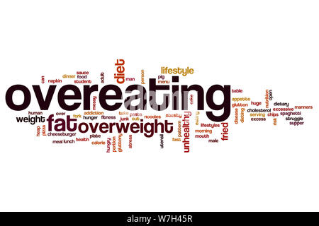 Overeating word cloud Stock Photo