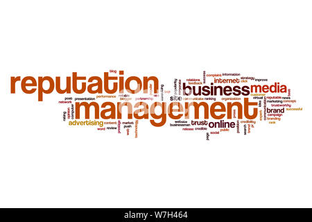 Reputation management word cloud Stock Photo