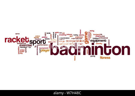 Badminton word cloud Stock Photo