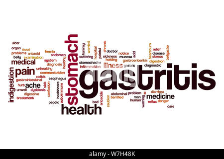 Gastritis word cloud Stock Photo