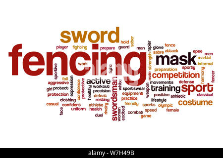 Fencing word cloud Stock Photo