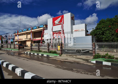 On the street in Wamena city, Papua Stock Photo