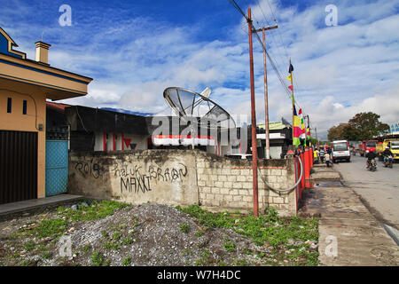 On the street in Wamena city, Papua Stock Photo