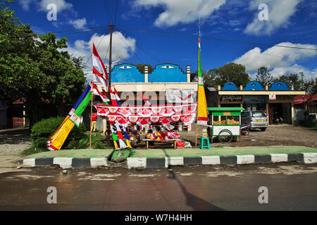 On the street in Wamena city, Papua Stock Photo