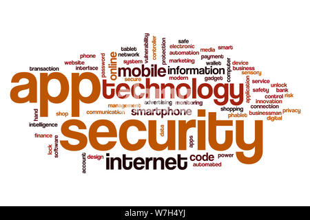App security word cloud Stock Photo