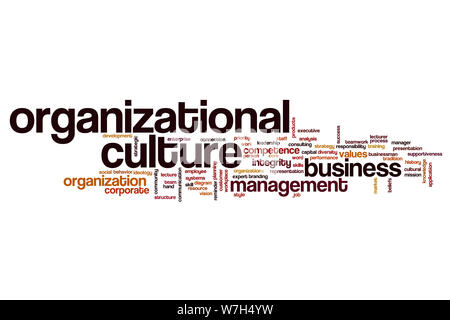 Organizational culture word cloud Stock Photo