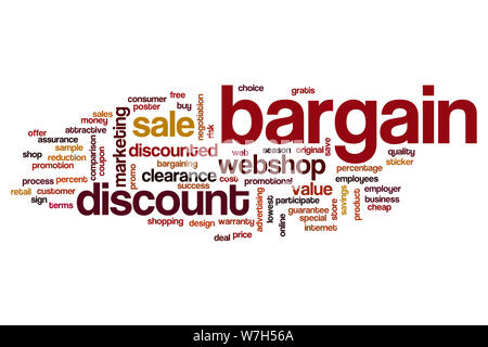 Bargain word cloud Stock Photo