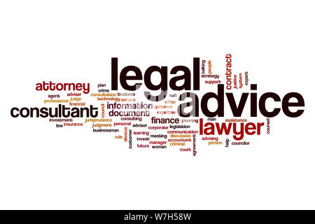 Legal advice word cloud concept Stock Photo