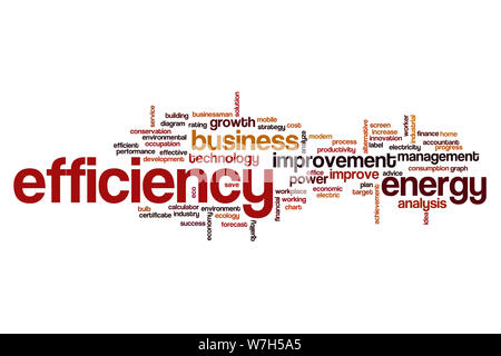 Efficiency word cloud concept Stock Photo