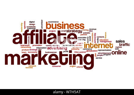 Affiliate marketing word cloud concept Stock Photo