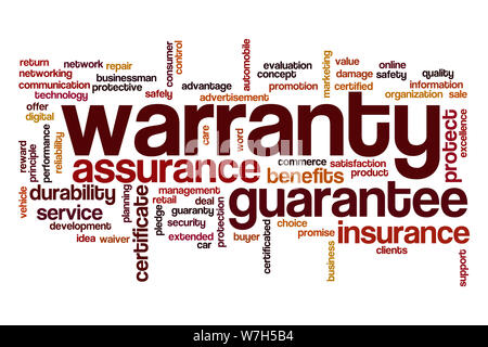 Warranty word cloud concept Stock Photo