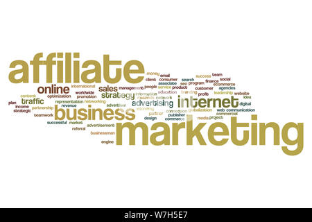 Affiliate marketing word cloud concept Stock Photo