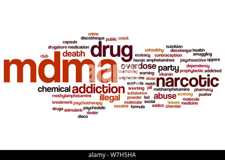MDMA word cloud concept Stock Photo