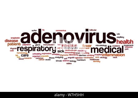 Adenovirus word cloud concept Stock Photo