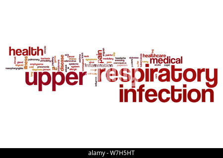 Upper respiratory infection word cloud concept Stock Photo