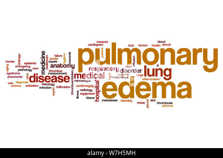 Pulmonary edema word cloud concept Stock Photo