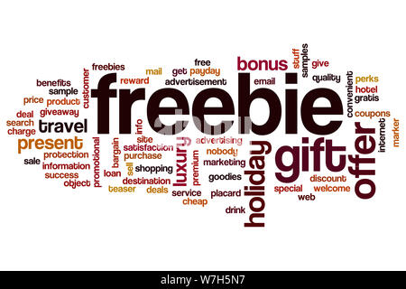 Freebie word cloud concept Stock Photo